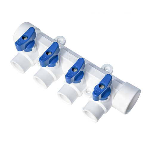 Коллектор с шаровым краном универсальный PPR 32х20/4, RTP