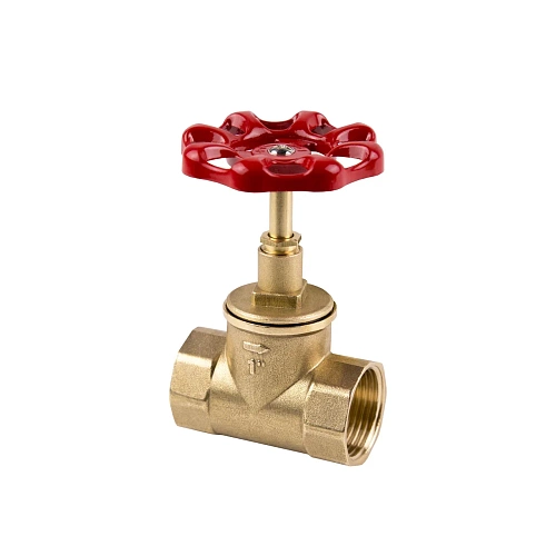 Вентиль запорный, латунь 3/4", еврослот, желтый, RTP