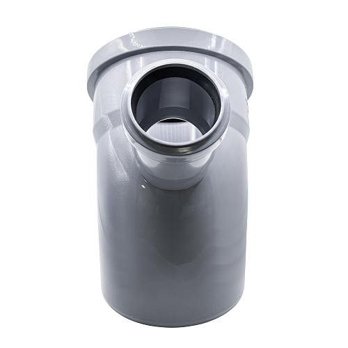 Отвод фронтальный с выходом вверх ВК ПП 110/50х45, серый,РТП