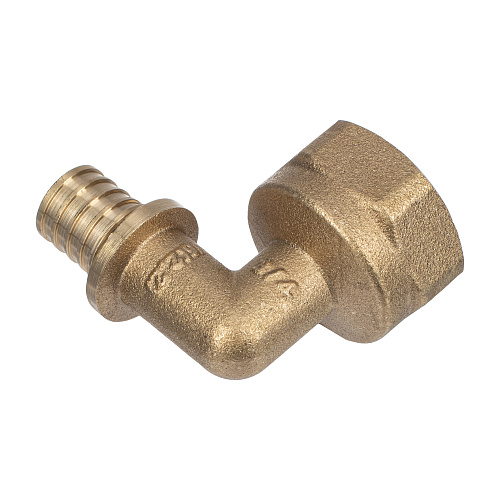 Угольник аксиальный, латунь, внутренняя резьба,16х3/4", желтый, RTP