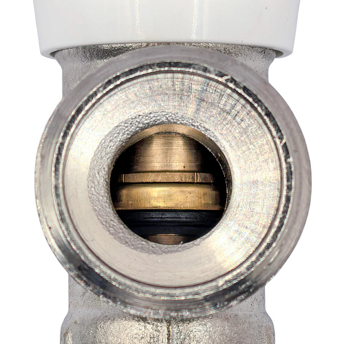 Вентиль угловой удлиненный, латунь 1/2"х3/4", еврослот, никель, РТП