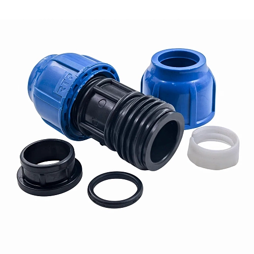 Муфта компрессионная, полипропилен 20, для полиэтиленовых труб, РТП