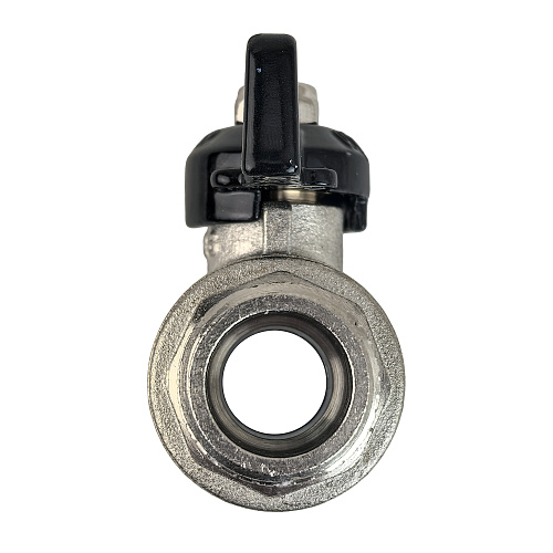 Кран шаровой ГОСТ ручка бабочка, латунь, внутренняя/наружная резьба 1",PN40 никель, RTP