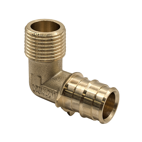 Угольник радиальный, латунь, наружная резьба,25х3/4", желтый, RTP