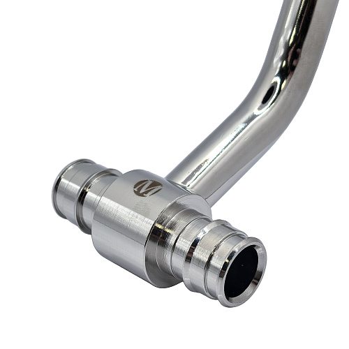 Трубка приборная Т-образная радиальная, латунь,20х250х20, хромированная, RTP