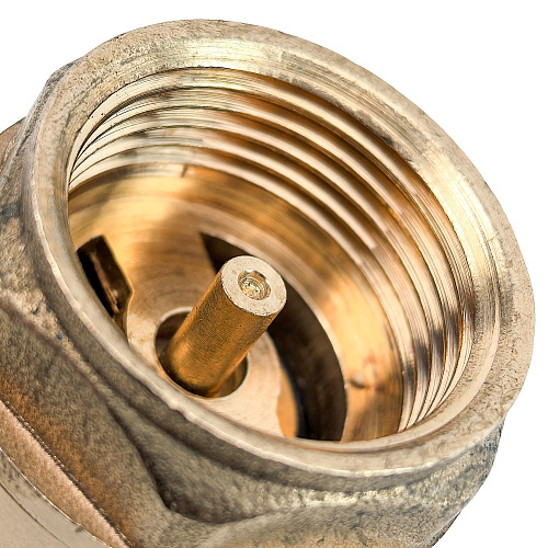 Обратный клапан с латунным стержнем, латунь, внутренняя/внутренняя резьба  3/4",PN40 индивидуальная упаковка, желтый, RTP