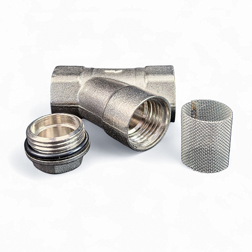 Фильтр, латунь, внутренняя/внутренняя резьба 1/2"х45°, никель, RTP