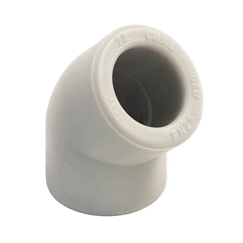 Угольник PPR  20х45, PN25 серый, РТП