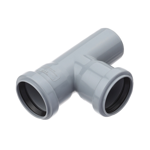 Тройник ВК ПП 50/50х87, серый,РТП
