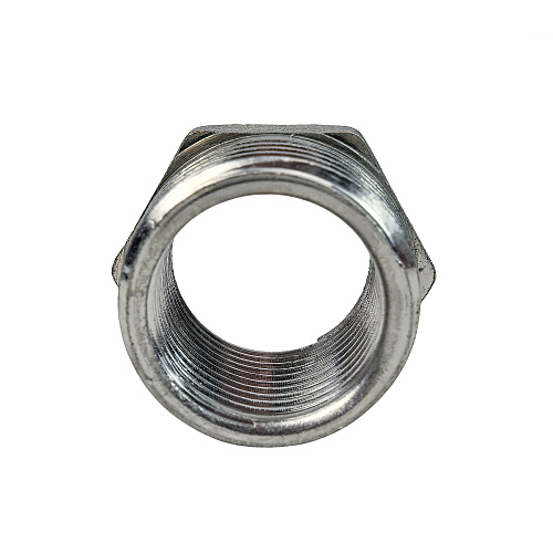 Футорка, латунь, наружная/внутренняя резьба 1/2"х3/8", никель, РТП