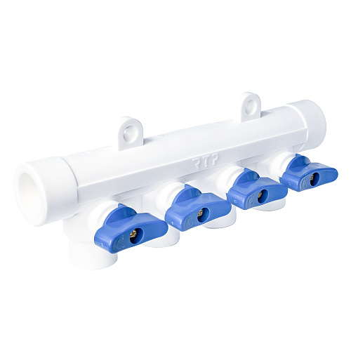 Коллектор с шаровым краном универсальный PPR 25х20/4, RTP