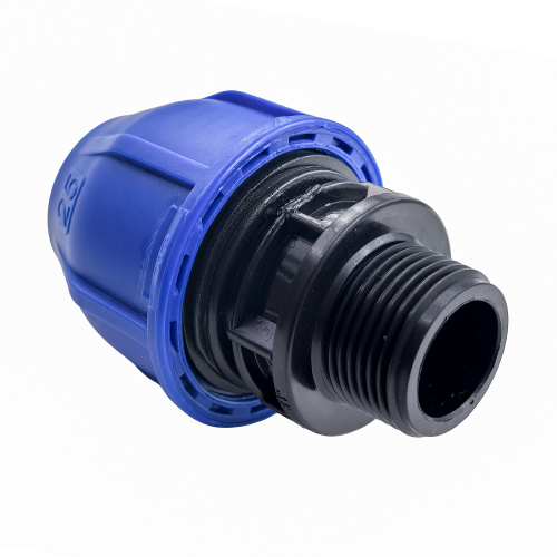 Муфта компрессионная, полипропилен наружная резьба 25х 3/4", для полиэтиленовых труб, РТП