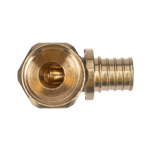 Угольник аксиальный, латунь, внутренняя резьба,16х1/2", желтый, RTP