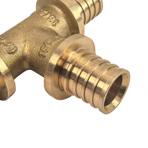 Тройник аксиальный, латунь,25, желтый, RTP