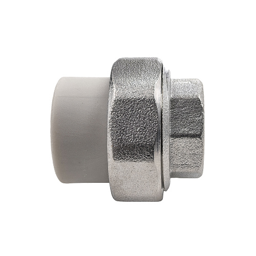 Муфта комбинированная разъемная (Американка) PPR внутренняя резьба 20х 1/2,  серый, RTP