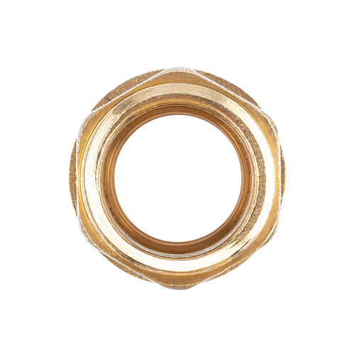 Муфта аксиальная, латунь, наружная резьба,20х1/2", желтый, RTP