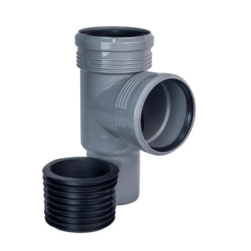 Тройник восстановитель раструба ВК ПП 110/100х96, серый,РТП