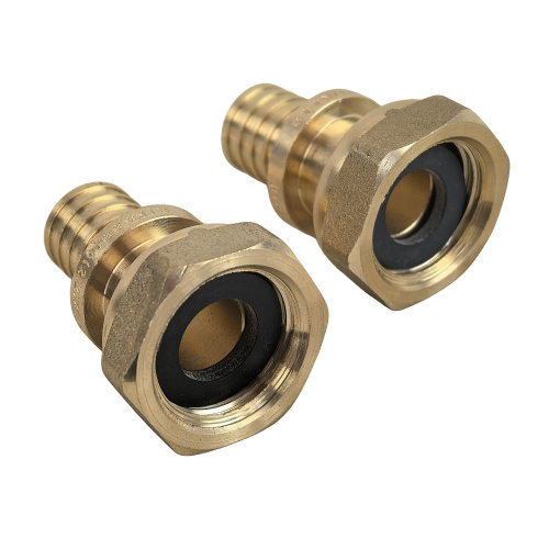 Муфта с накидной гайкой аксиальная, латунь,16х1/2", желтый, RTP