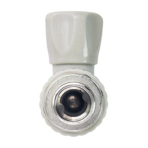 Кран шаровой для радиатора прямой PPR 20х1/2, серый, РТП