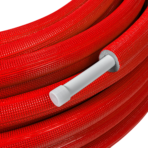 Труба EVOH PE-Xa в изоляции 32х4,4х 6,  50м красная, RTP