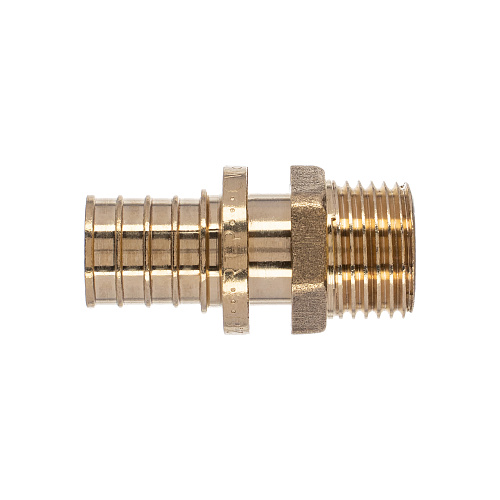 Муфта аксиальная, латунь, наружная резьба,20х1/2", желтый, RTP