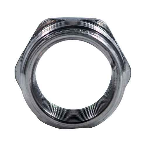 Футорка, латунь, наружная/внутренняя резьба 1/2"х3/8", еврослот, никель, РТП