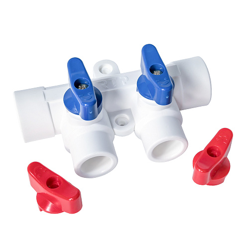 Коллектор с шаровым краном универсальный PPR 25х20/2, RTP