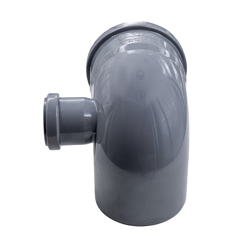 Отвод правый ВК ПП 110/50х87, серый,РТП