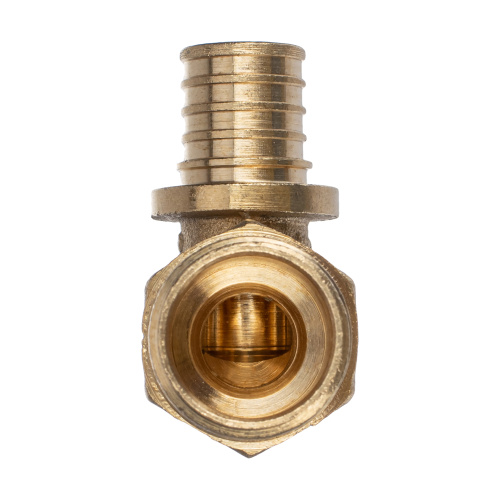 Угольник аксиальный, латунь, наружная резьба,16х1/2", желтый, RTP