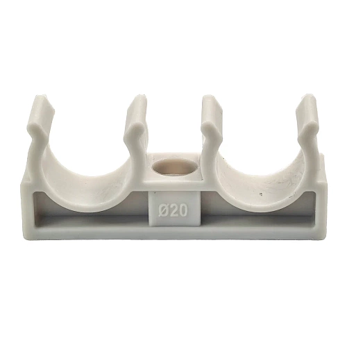 Опора для труб двойная PPR 20,  серый, РТП