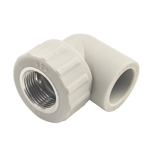 Угольник комбинированный PPR внутренняя резьба 25х 3/4, серый, РТП