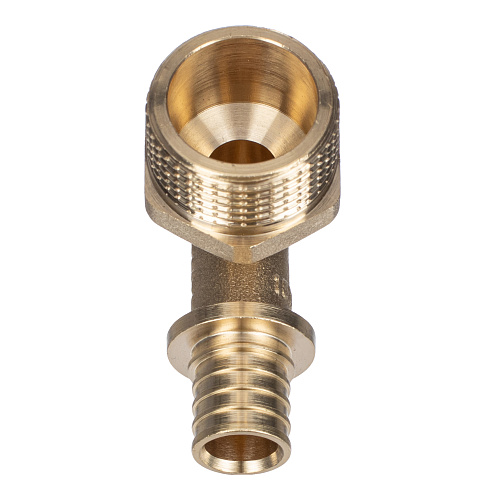 Угольник аксиальный, латунь, наружная резьба,16х3/4", желтый, RTP