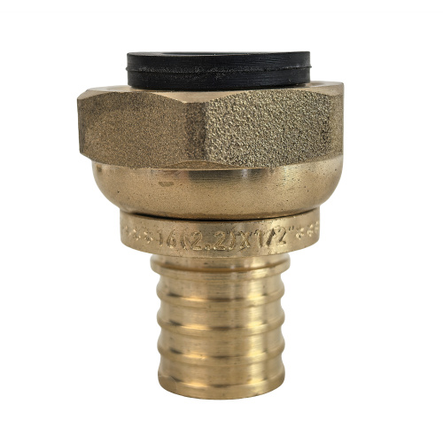 Муфта с накидной гайкой аксиальная, латунь,16х1/2", желтый, RTP