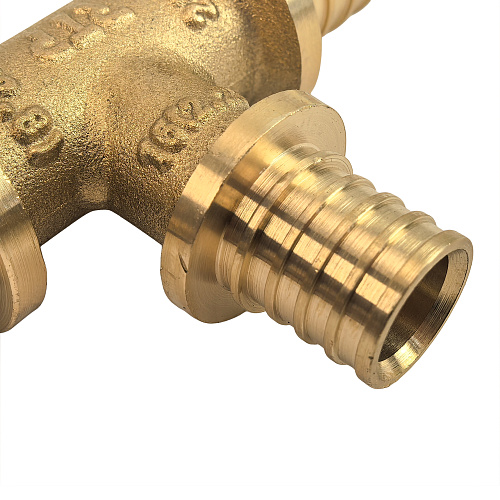 Тройник переходной аксиальный, латунь,20х16х20, желтый, RTP