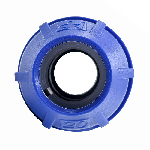 Муфта компрессионная, полипропилен наружная резьба 20х 3/4", для полиэтиленовых труб, РТП