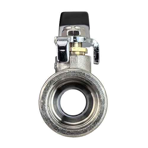 Кран шаровой ГОСТ ручка рычаг, латунь, внутренняя/внутренняя резьба 1",PN40 никель, RTP