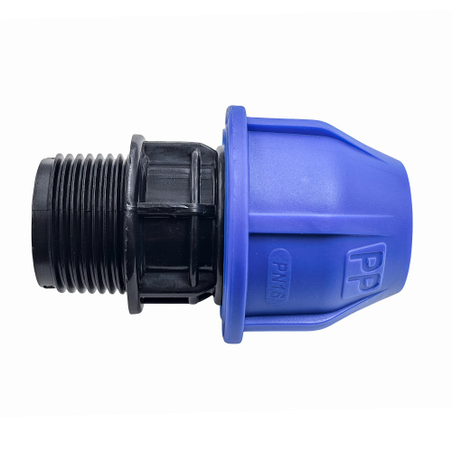 Муфта компрессионная, полипропилен наружная резьба 20х 3/4", для полиэтиленовых труб, РТП