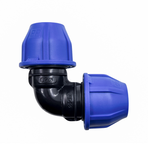 Отвод компрессионный, полипропилен 20, для полиэтиленовых труб, РТП