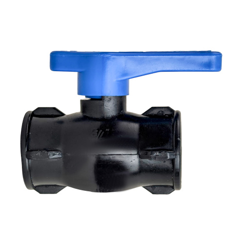 Кран шаровой компрессионный, полипропилен внутренняя/внутренняя резьба 3/4"х3/4", для полиэтиленовых труб, РТП