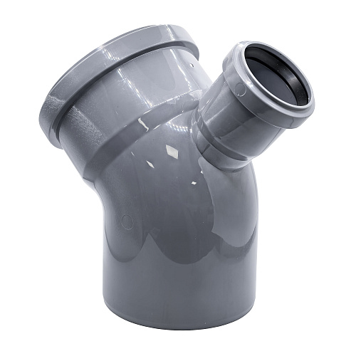 Отвод фронтальный с выходом вверх ВК ПП 110/50х45, серый,РТП