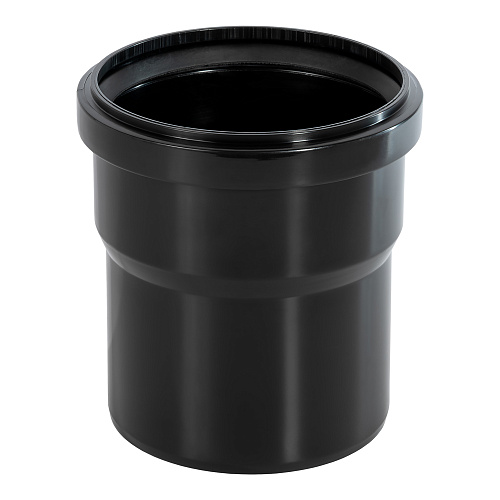 Переход с пластиковой на чёрную канализацию ВК ПП 110/100, черный,РТП