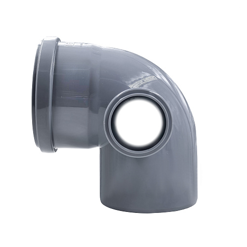 Отвод левый/правый ВК ПП 110/50х87, серый,РТП