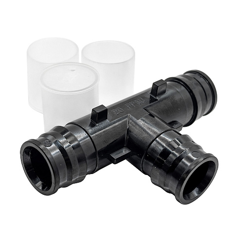 Тройник радиальный PPSU 20, черный,RTP