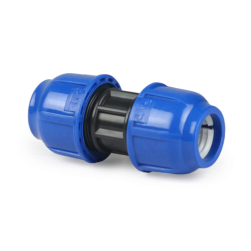 Муфта компрессионная, полипропилен 63, для полиэтиленовых труб, РТП