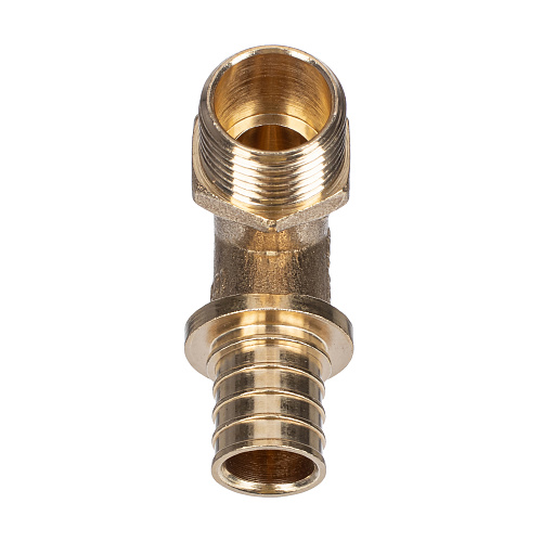 Угольник аксиальный, латунь, наружная резьба,20х1/2", желтый, RTP