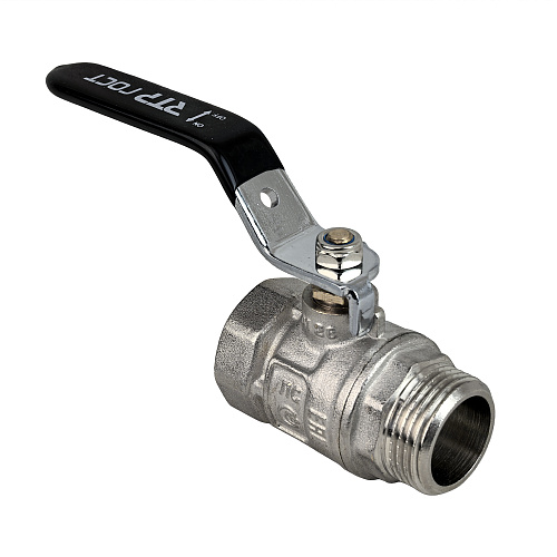 Кран шаровой ГОСТ ручка рычаг, латунь, внутренняя/наружная резьба  3/4",PN40 никель, RTP