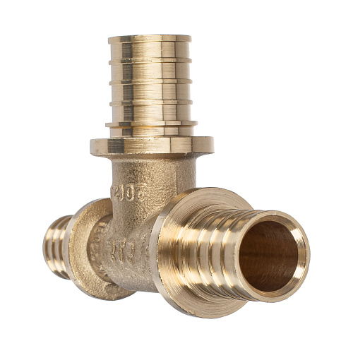 Тройник переходной аксиальный, латунь,20х20х16, желтый, RTP