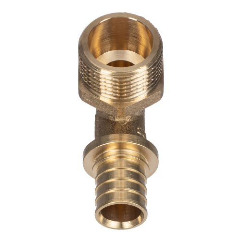 Угольник аксиальный, латунь, наружная резьба,20х3/4", желтый, RTP