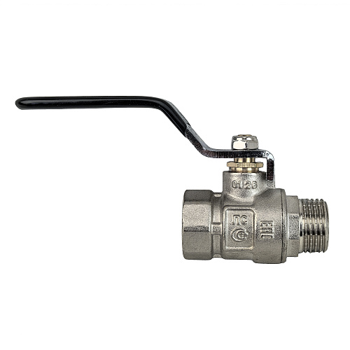 Кран шаровой ГОСТ ручка рычаг, латунь, внутренняя/наружная резьба 1",PN40 никель, RTP