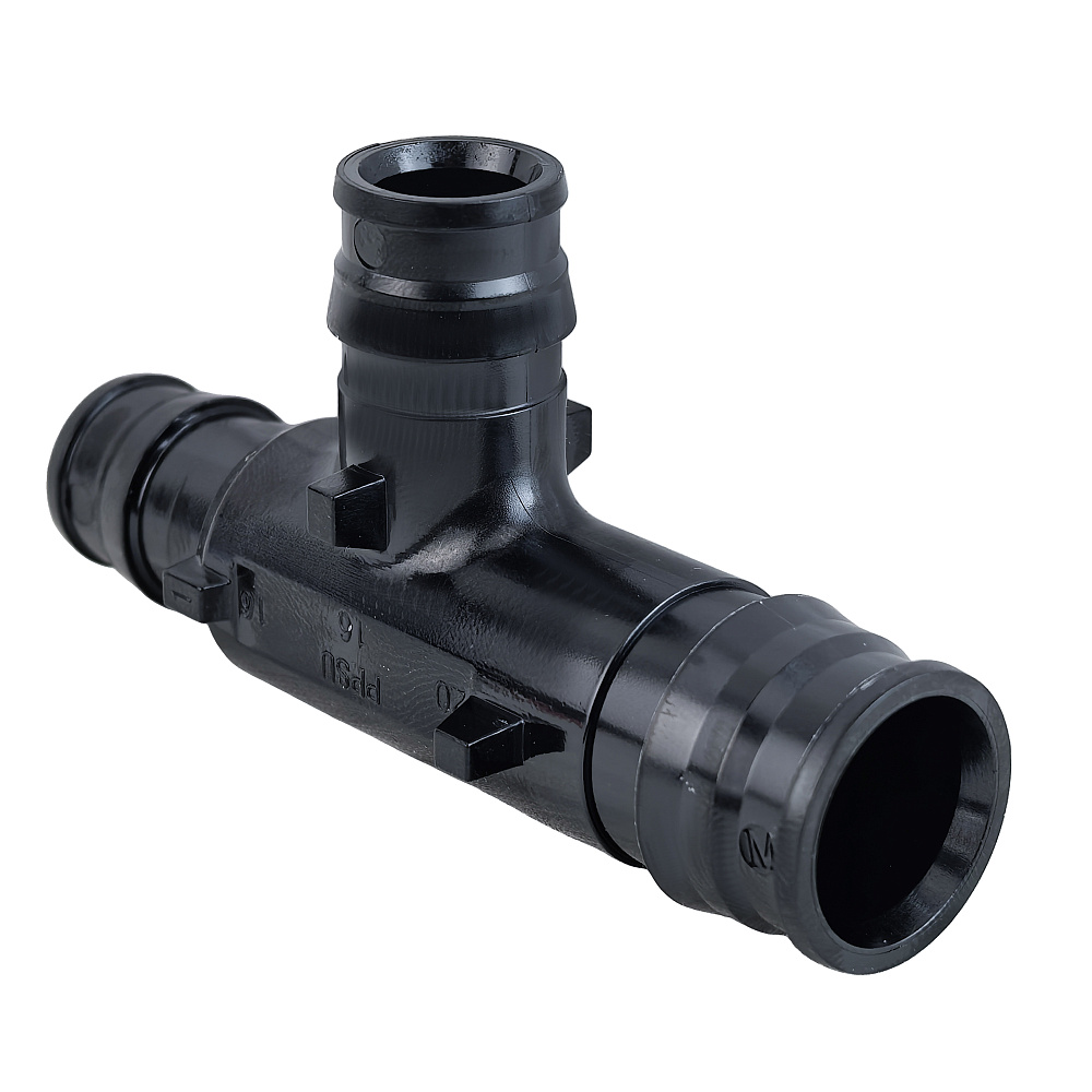 Тройник переходной радиальный PPSU 20x16x16, черный,RTP